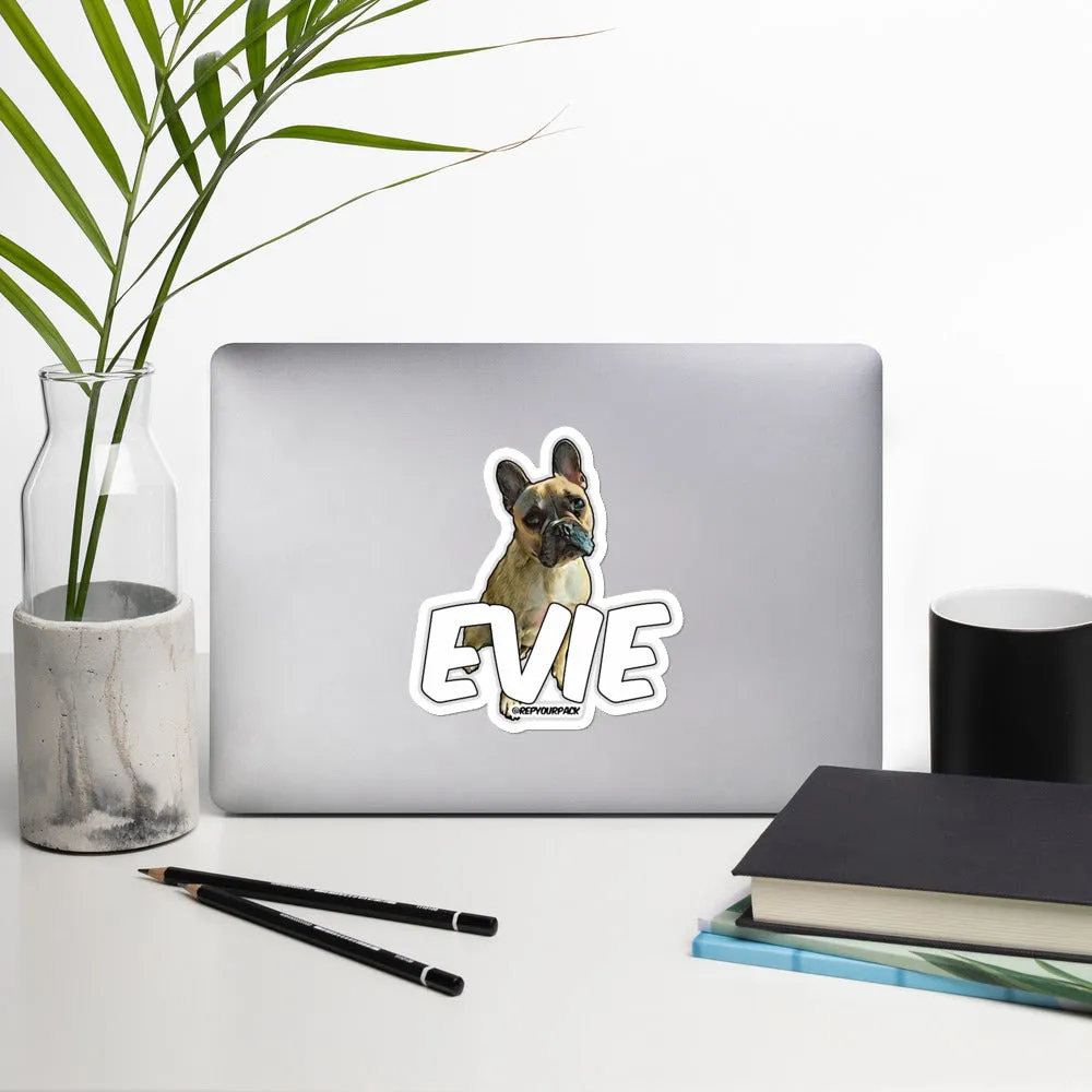 Evie the Frenchie Bubble-free stickers