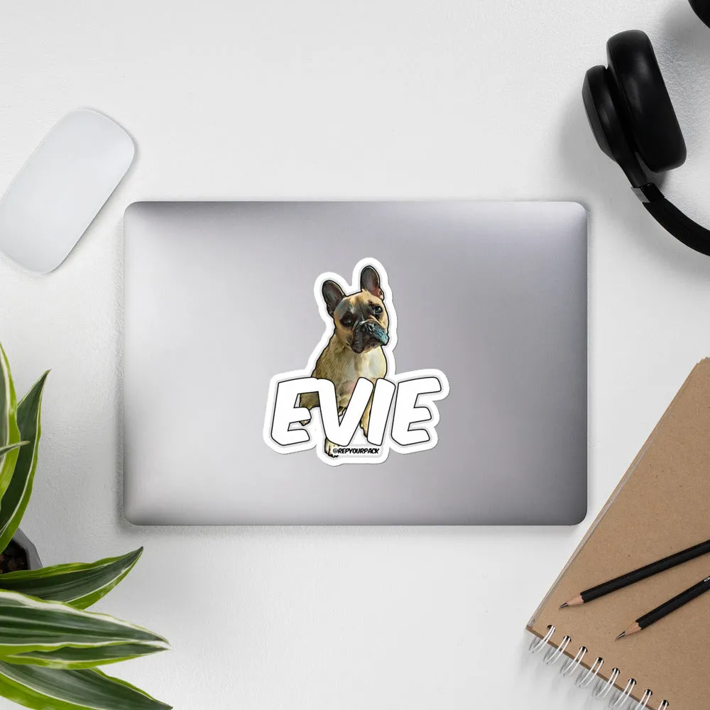 Evie the Frenchie Bubble-free stickers