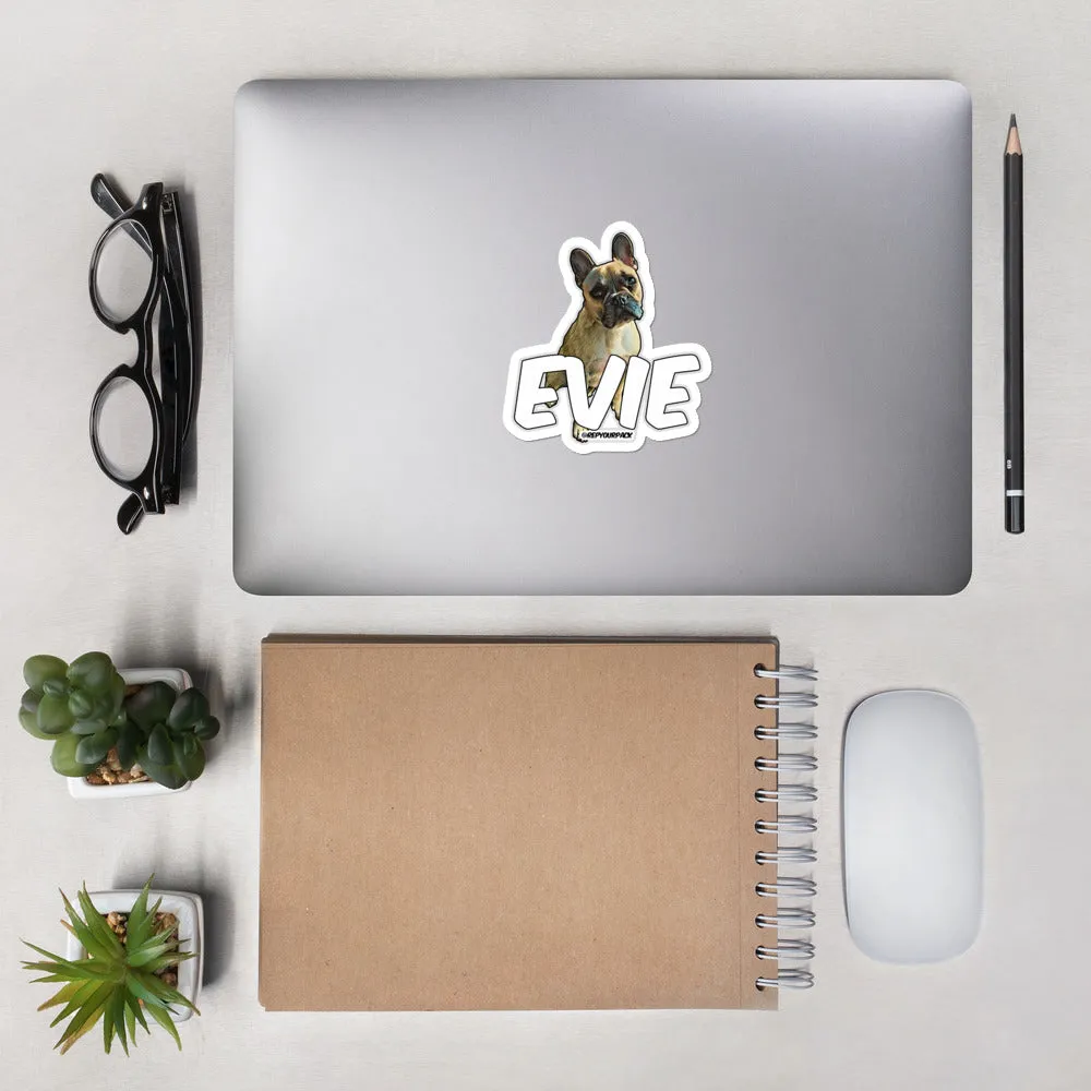 Evie the Frenchie Bubble-free stickers
