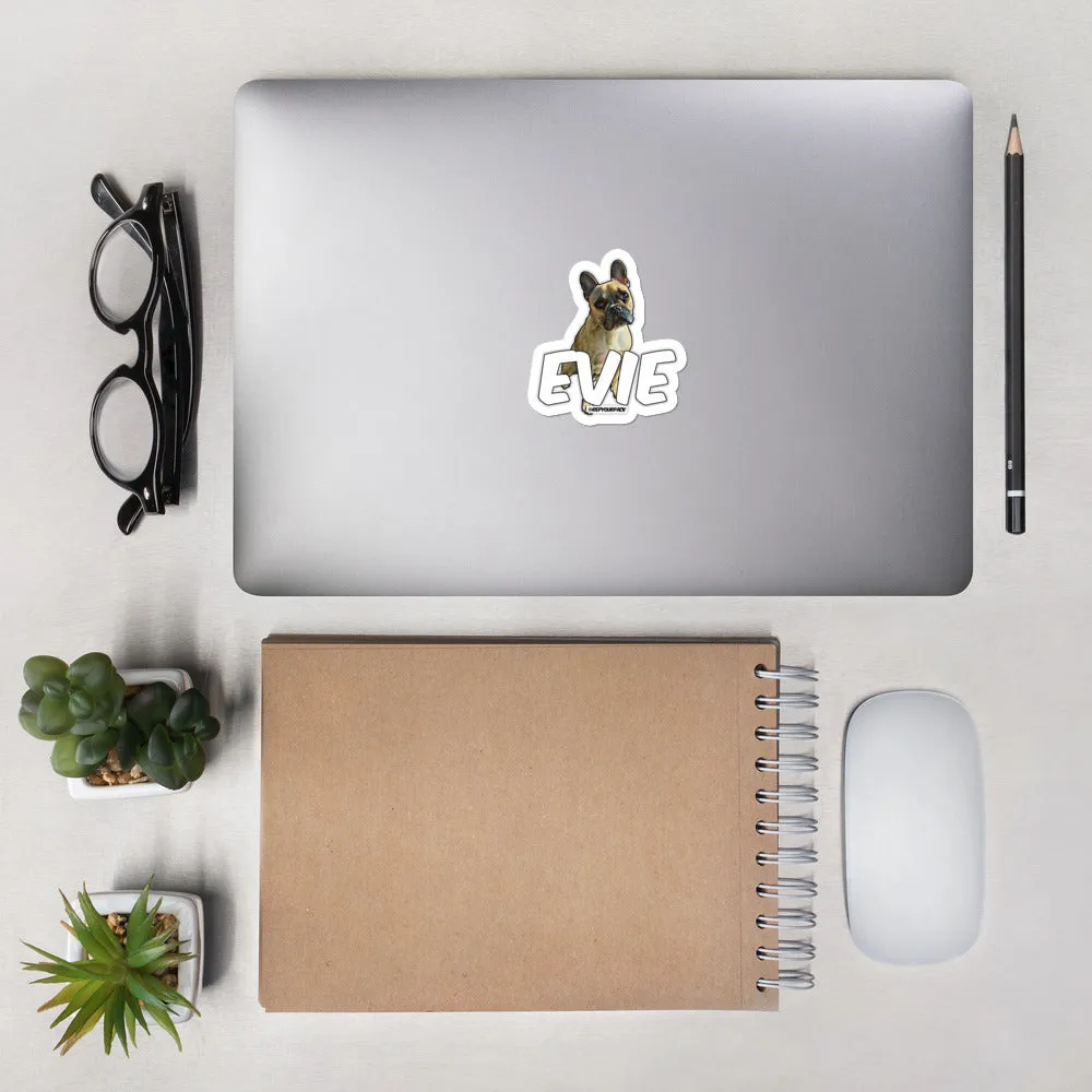 Evie the Frenchie Bubble-free stickers