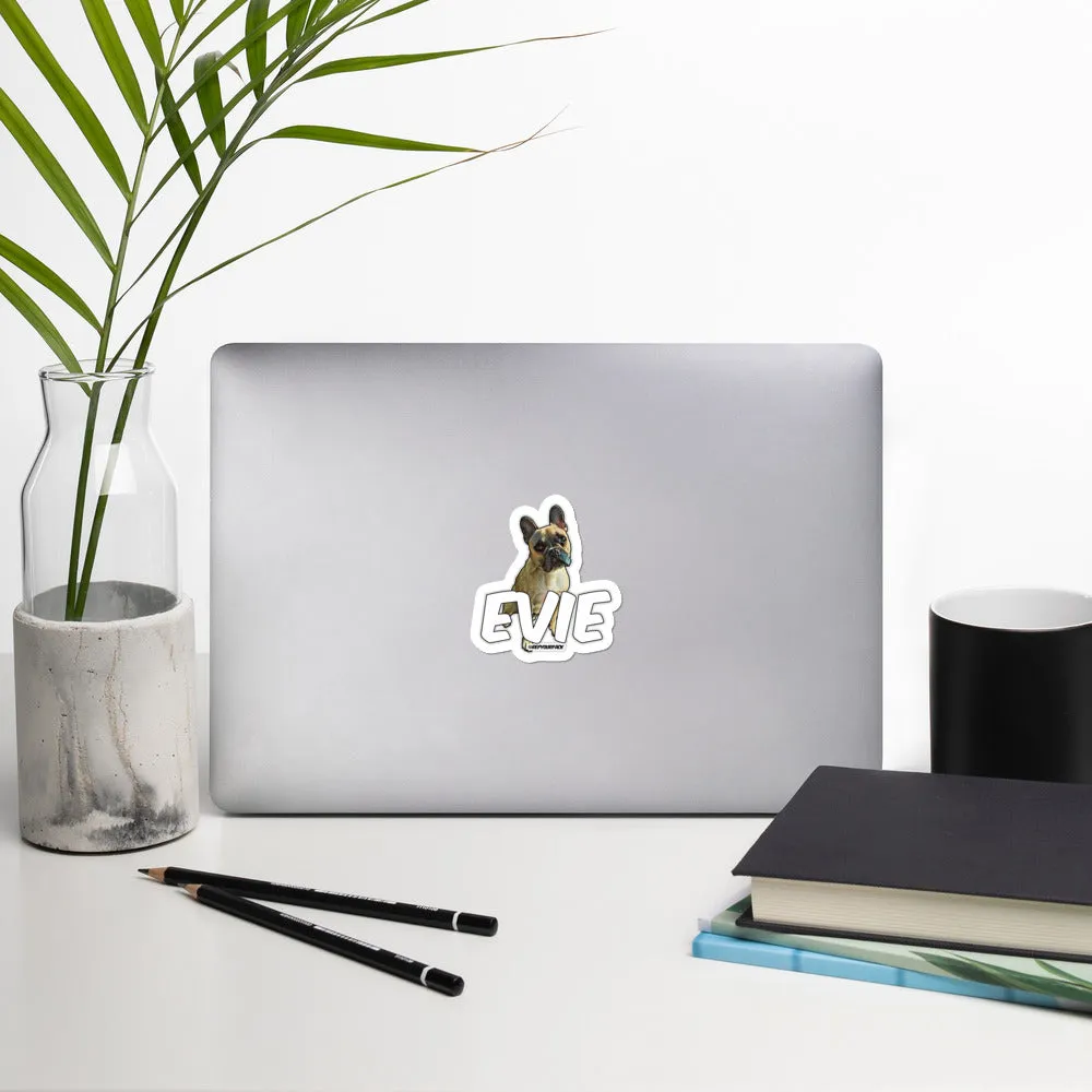 Evie the Frenchie Bubble-free stickers