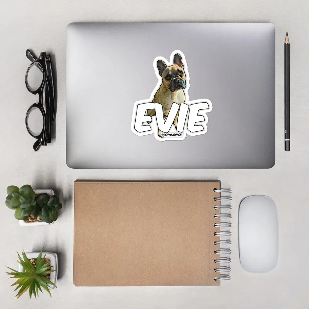 Evie the Frenchie Bubble-free stickers