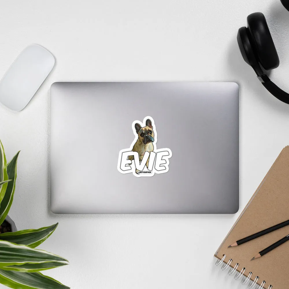 Evie the Frenchie Bubble-free stickers
