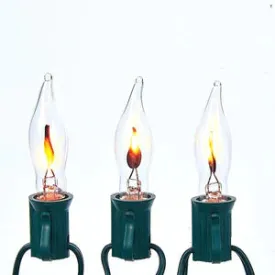 Flicker flame light set with 10 lights