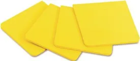 Full Adhesive Notes 3 Inch  X 3 Inch  Electric Yellow 4 Per Pack