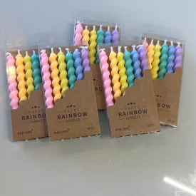 Happy Rainbow Candles