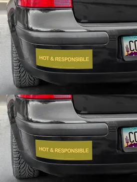 hot and responsible bumper sticker