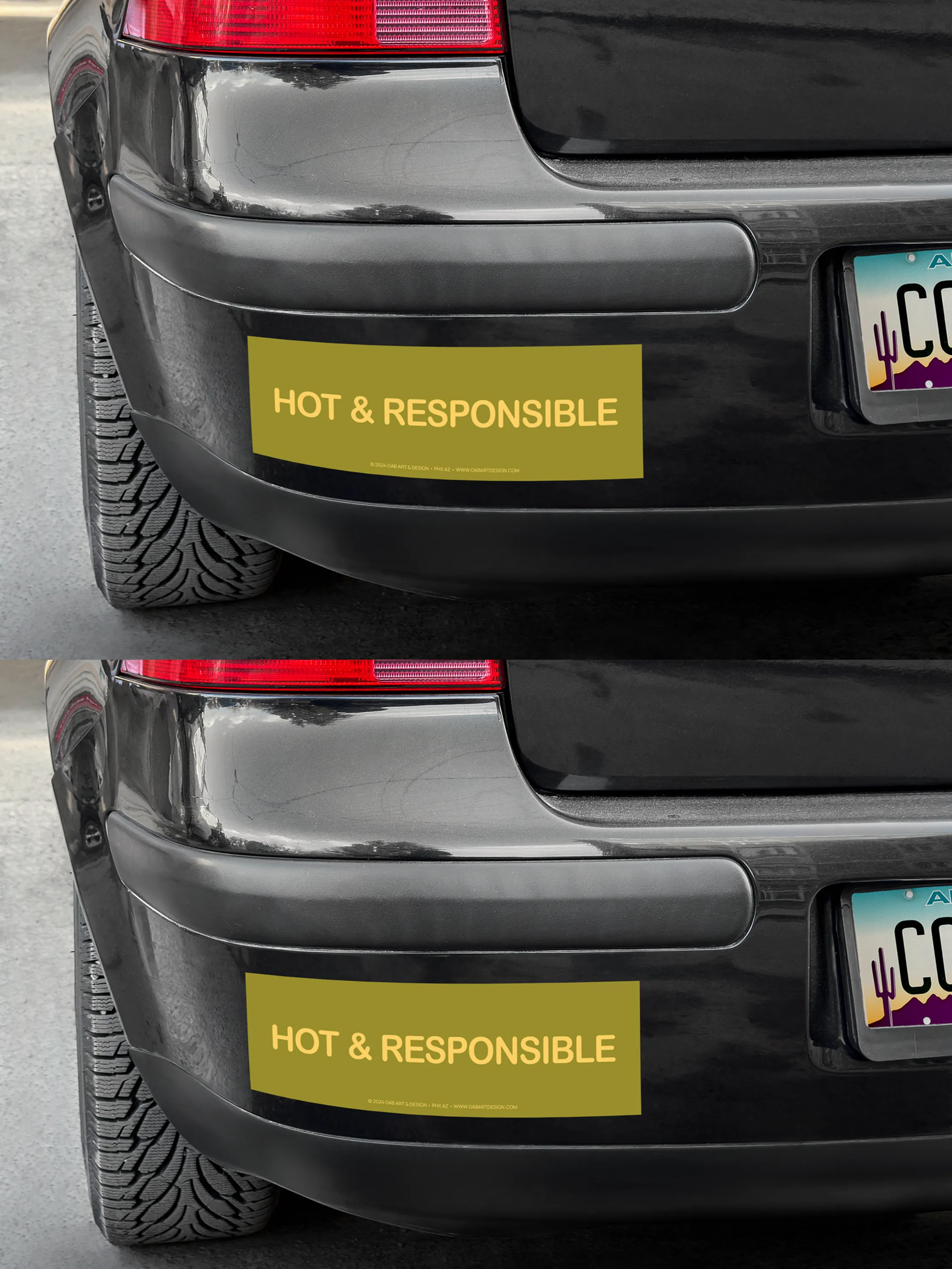 hot and responsible bumper sticker