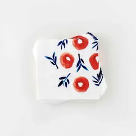Inky Poppies Paper Napkins