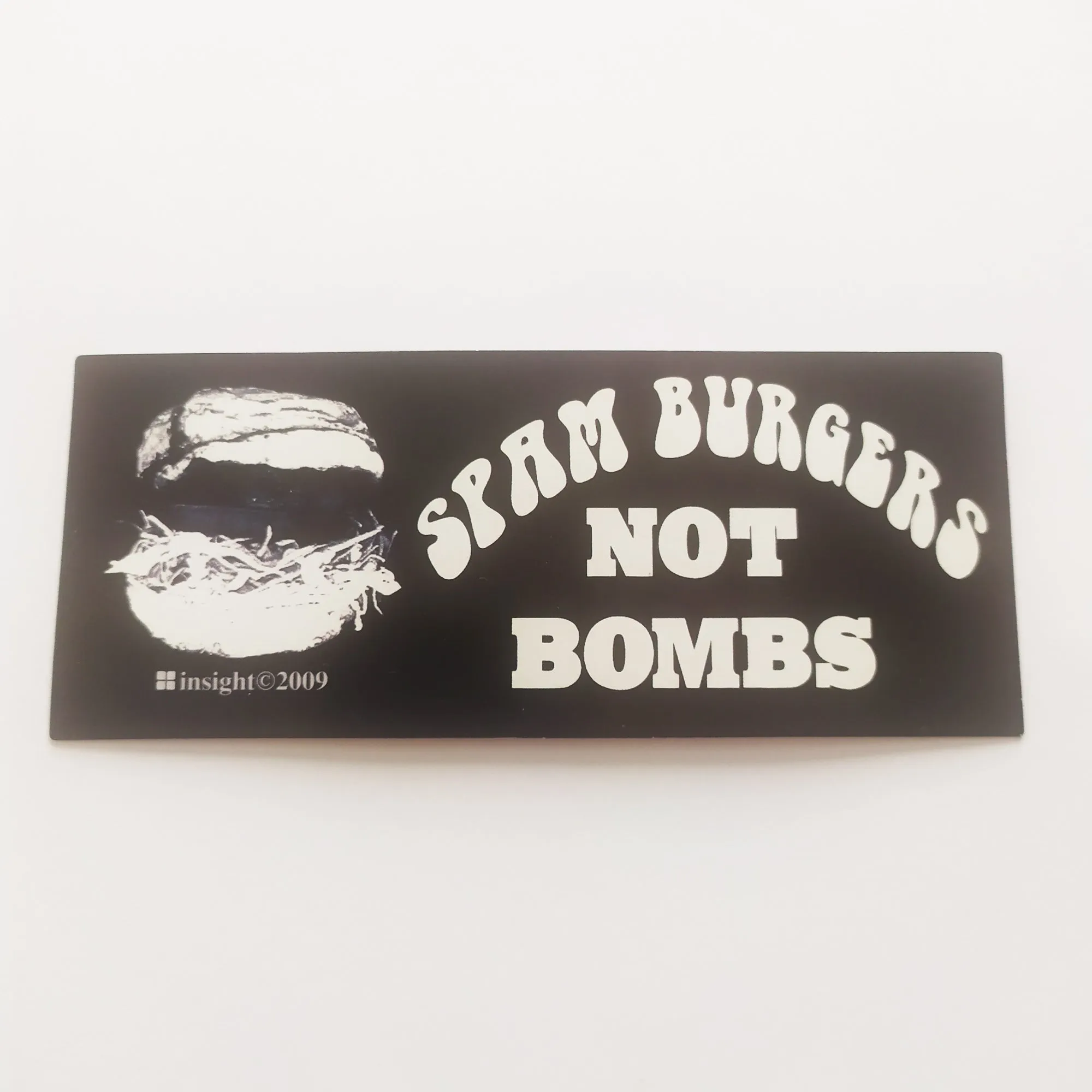 Insight "Spam Burgers Not Bombs" Skateboard Sticker