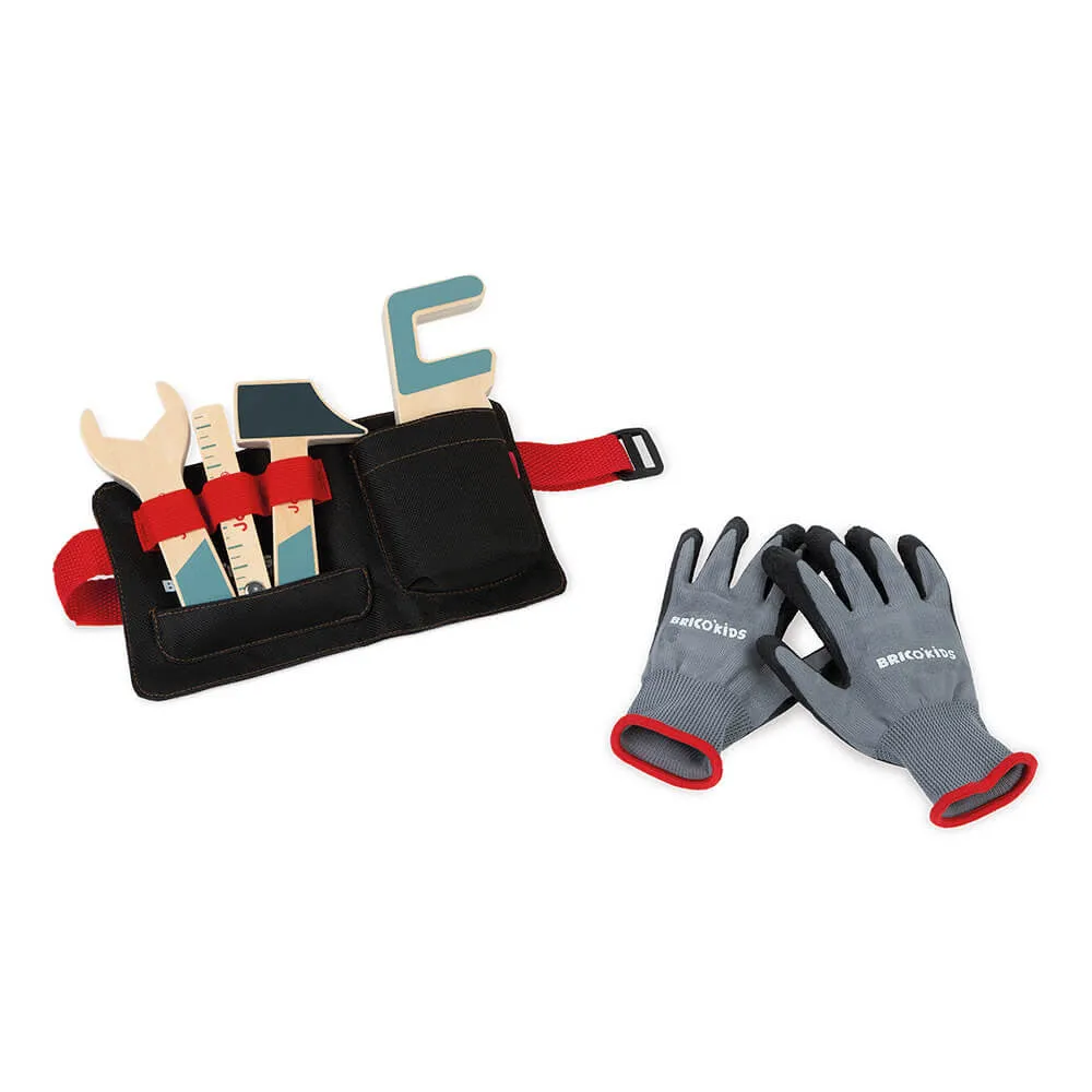 Janod Bricco'Kids Tool Belt and Gloves Set