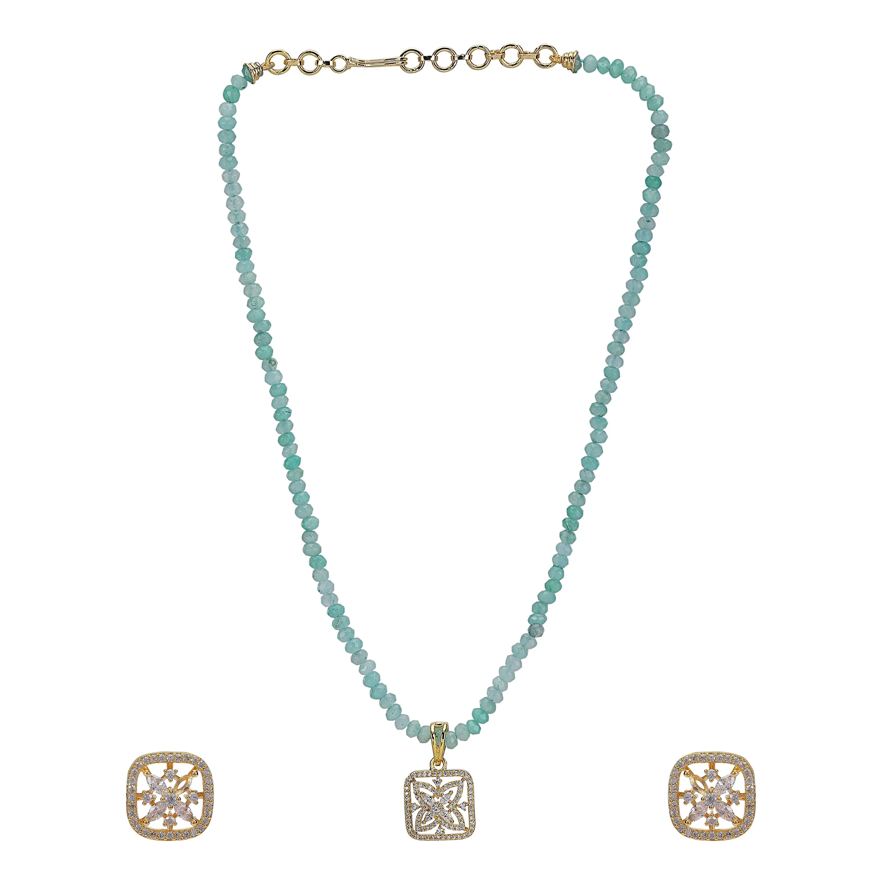 Karuna Wamiya Zircon  Pendant  Set