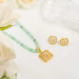 Karuna Wamiya Zircon  Pendant  Set