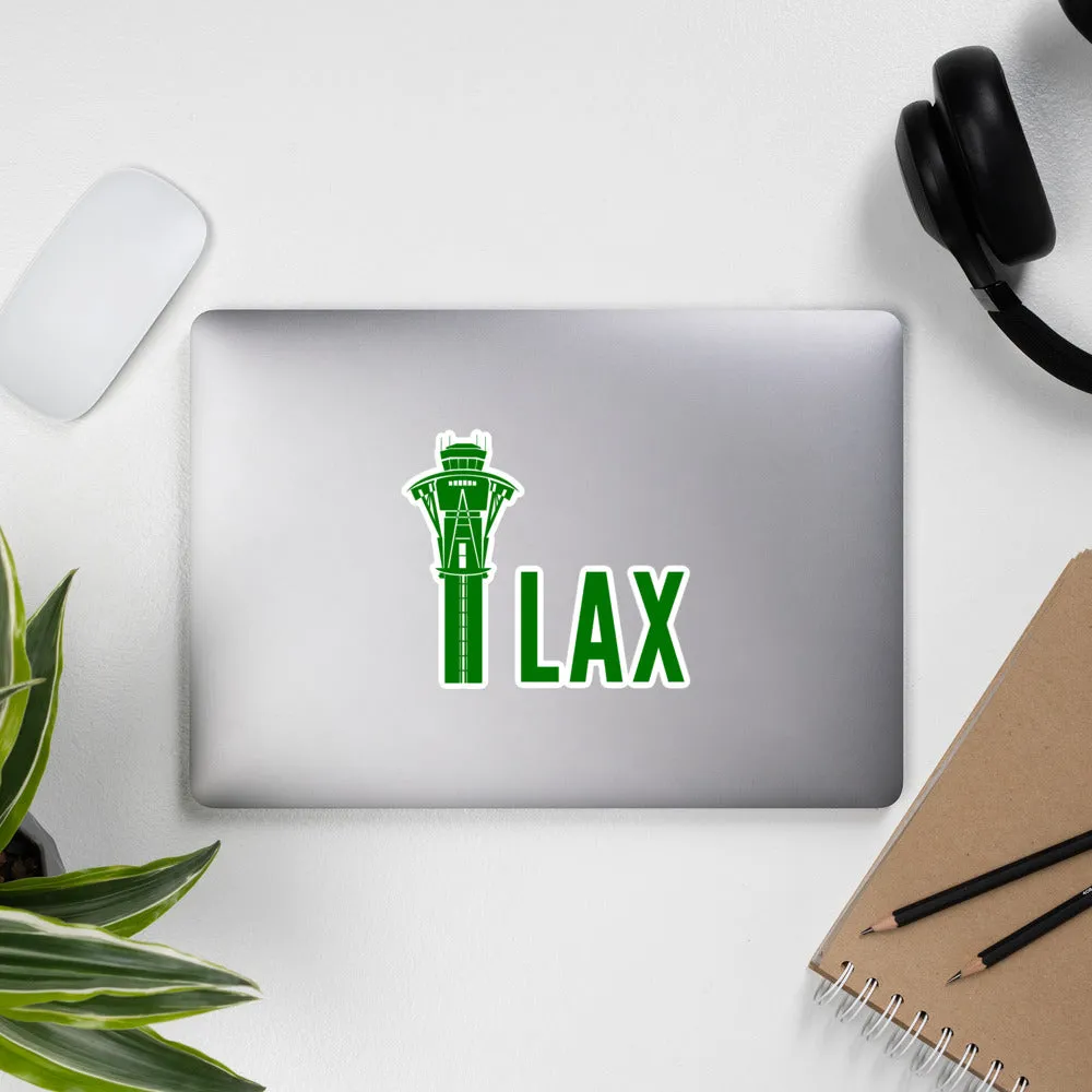 LAX Tower (Green) Bubble-free stickers