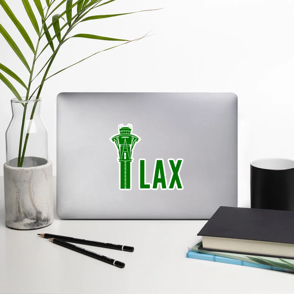 LAX Tower (Green) Bubble-free stickers