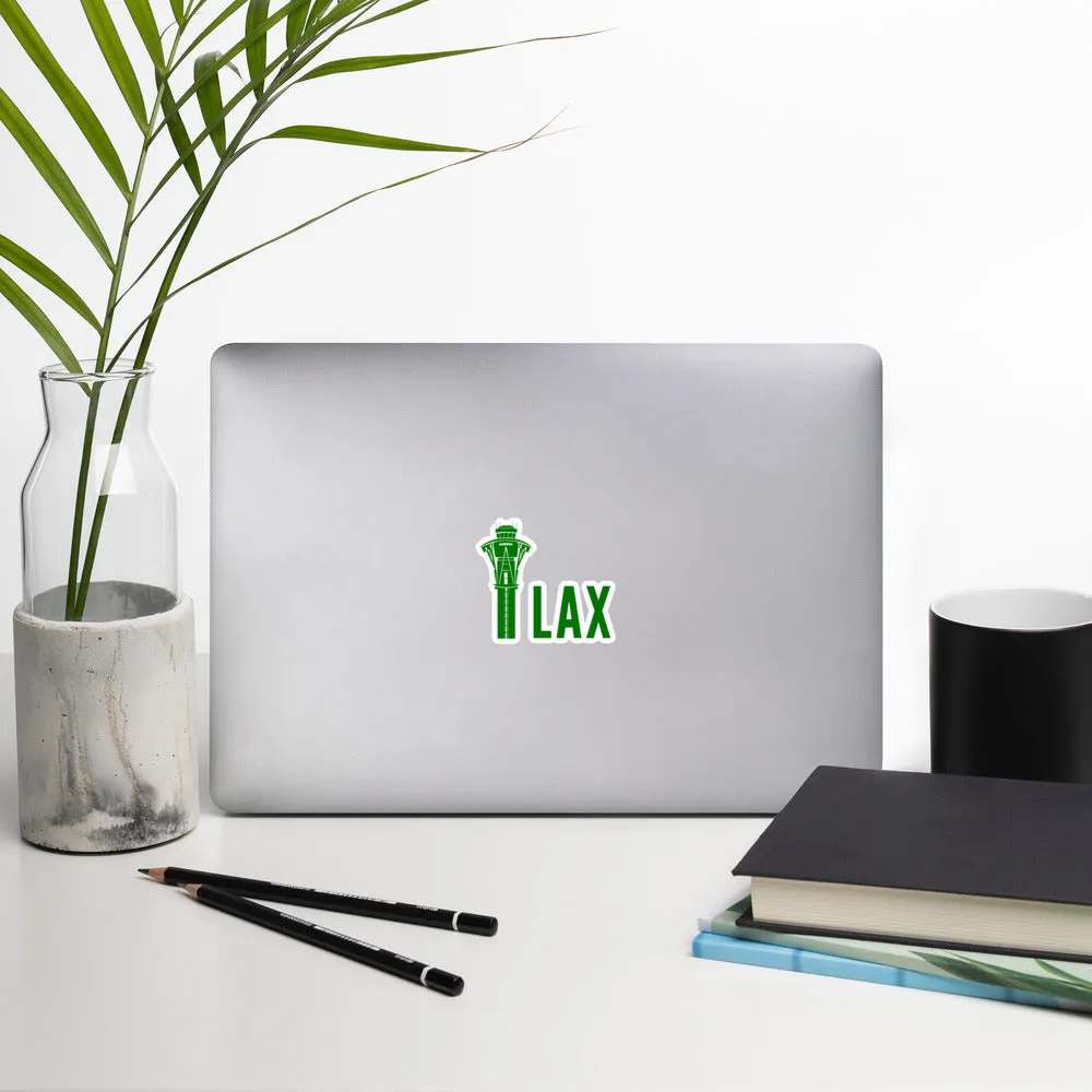 LAX Tower (Green) Bubble-free stickers