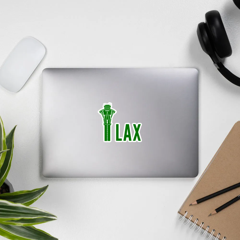 LAX Tower (Green) Bubble-free stickers