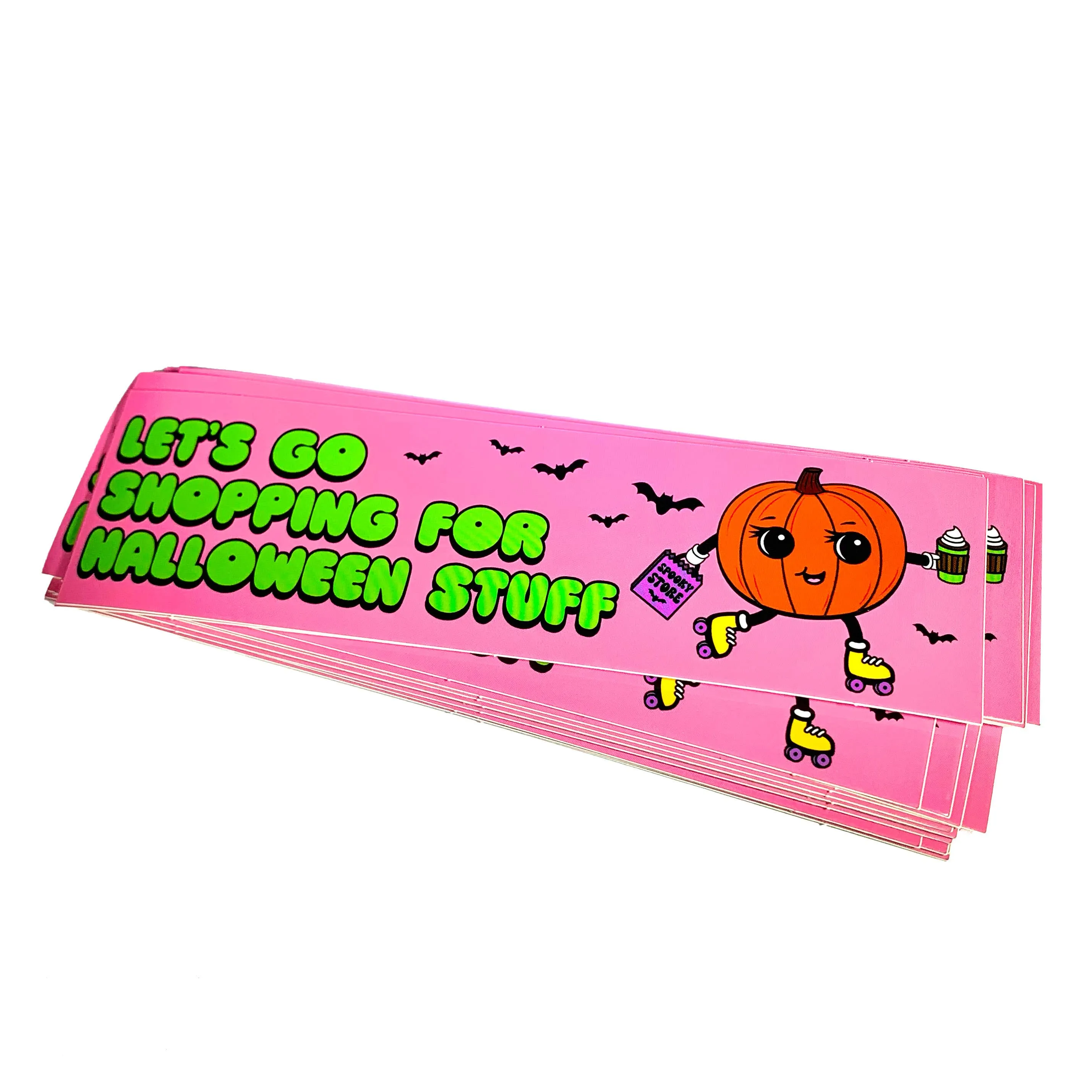 Let's Go Shopping For Halloween Stuff Vinyl Sticker (Krystan Saint Cat)