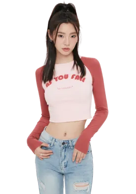 Long Sleeves Crop Top