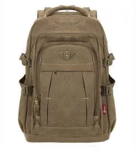Man's Canvas Backpack Large Capacity Rucksack Shoulder Bag