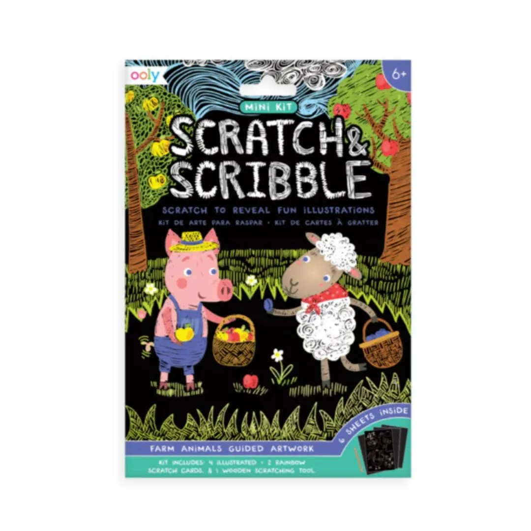 Mini Scratch & Scribble - Farm Animals by OOLY