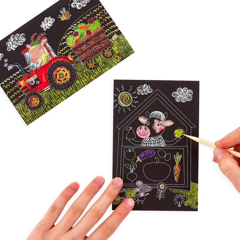 Mini Scratch & Scribble - Farm Animals by OOLY