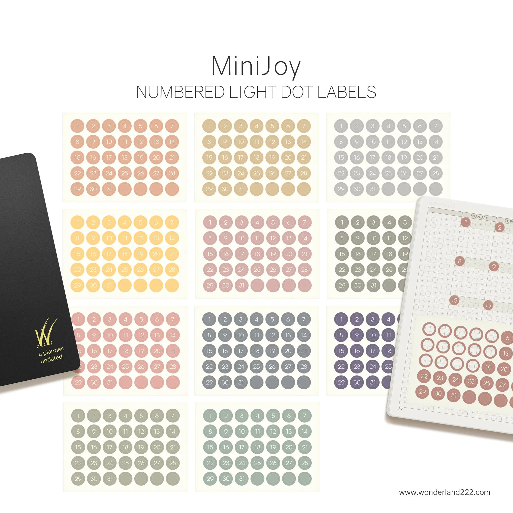 MiniJoy Calendar Washi (12 Transparent Sheets)