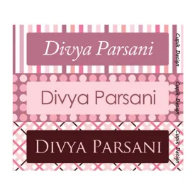 Name Stickers - So Pink, Set of 45