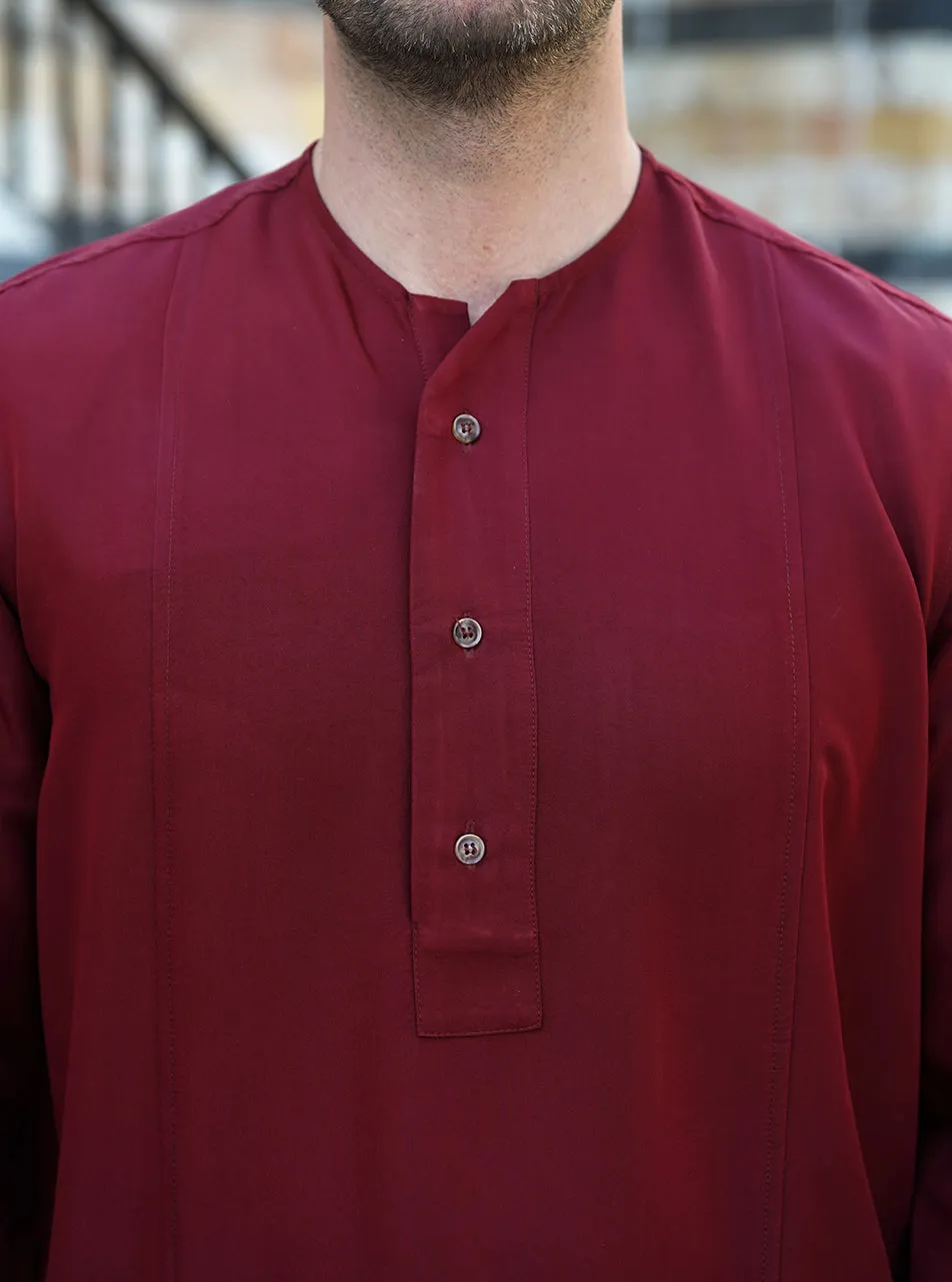 Notched Button Placket Top
