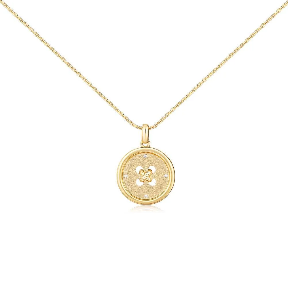 OOPS JEWELRY | Button Necklace | Gold
