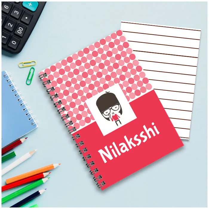 Personalised Notebook (A5 Size) - Girligirl