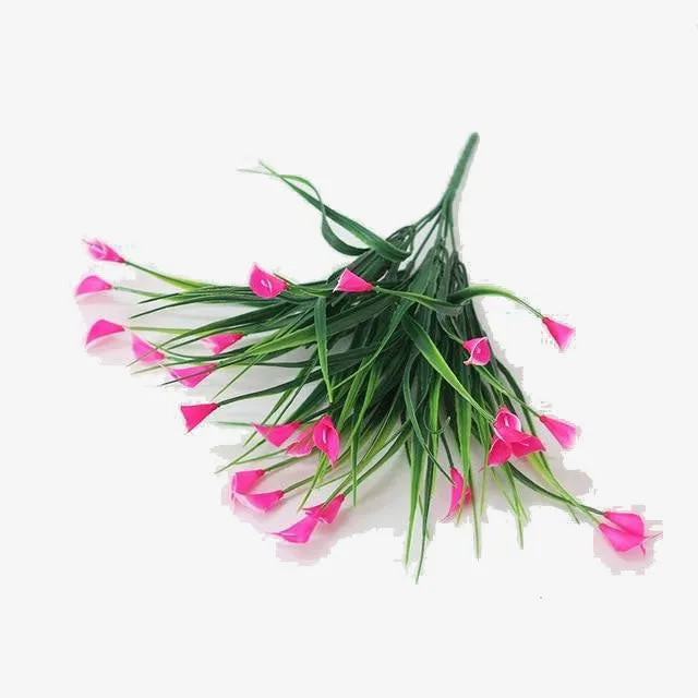 plastic Artificial Flower fake lily Aquatic plants