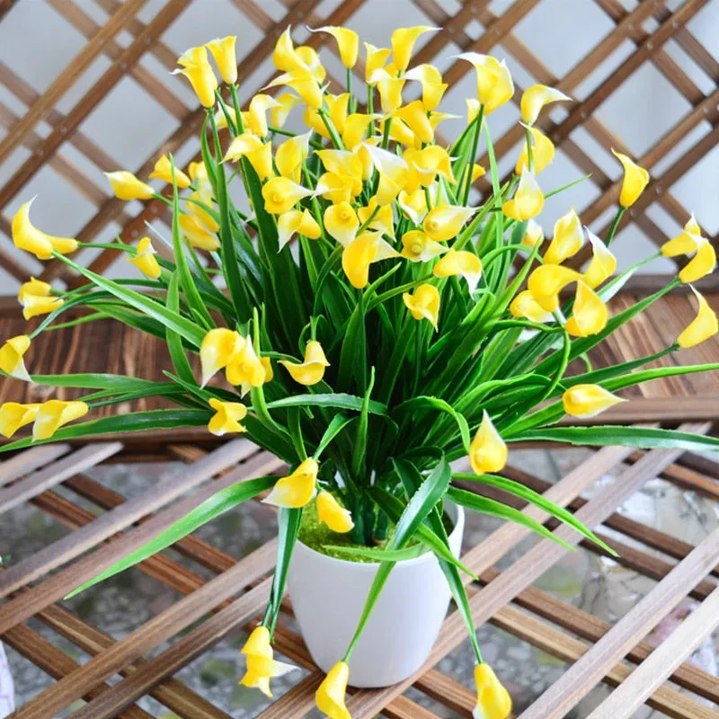 plastic Artificial Flower fake lily Aquatic plants