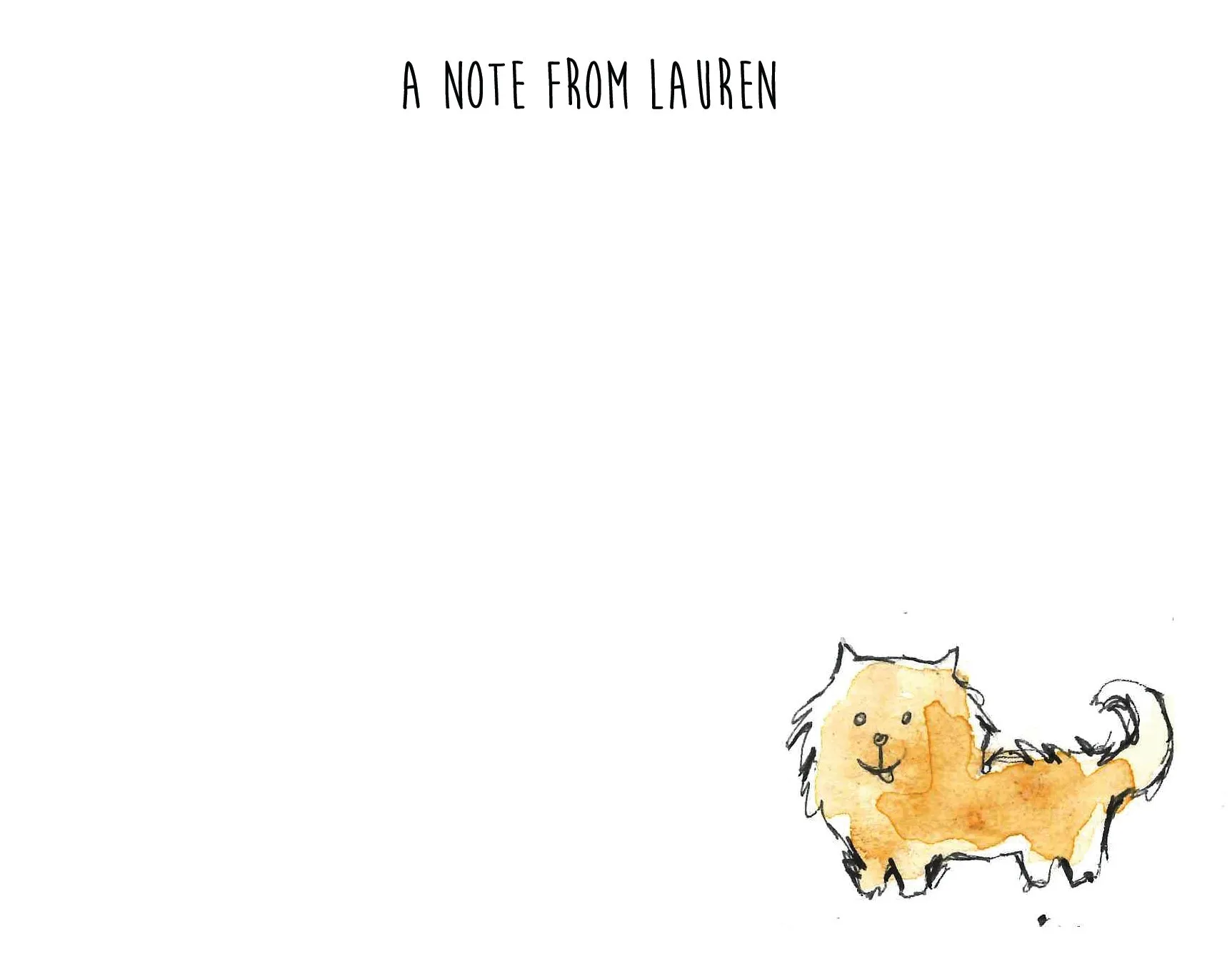 Pomeranian Dog Personalized Stationery