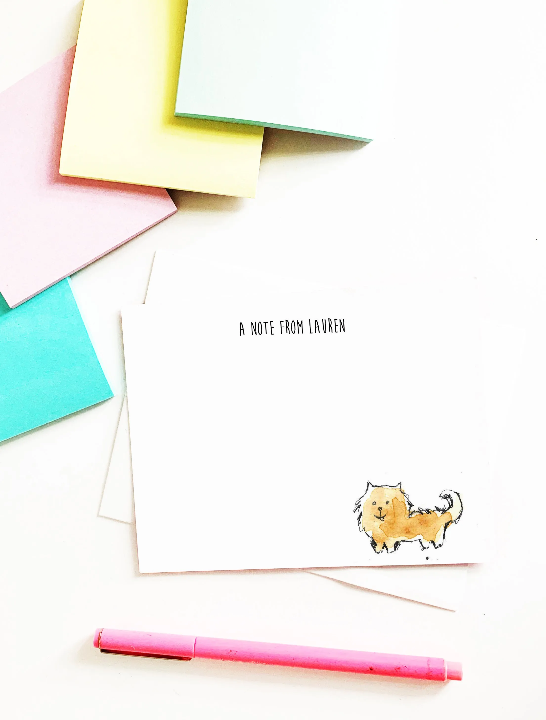 Pomeranian Dog Personalized Stationery