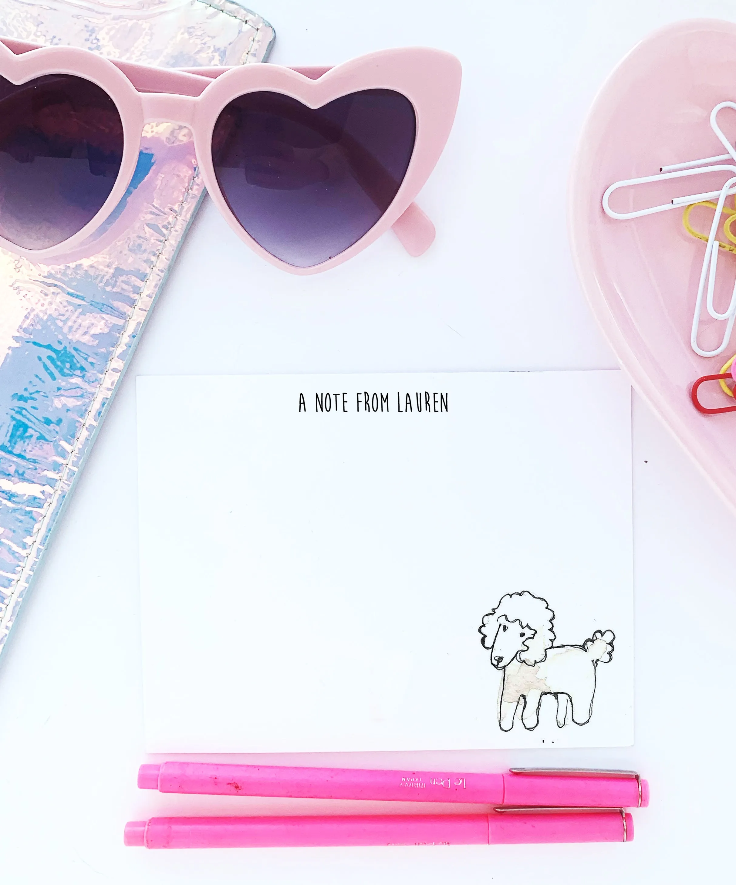 Poodle Dog Personalized Stationery