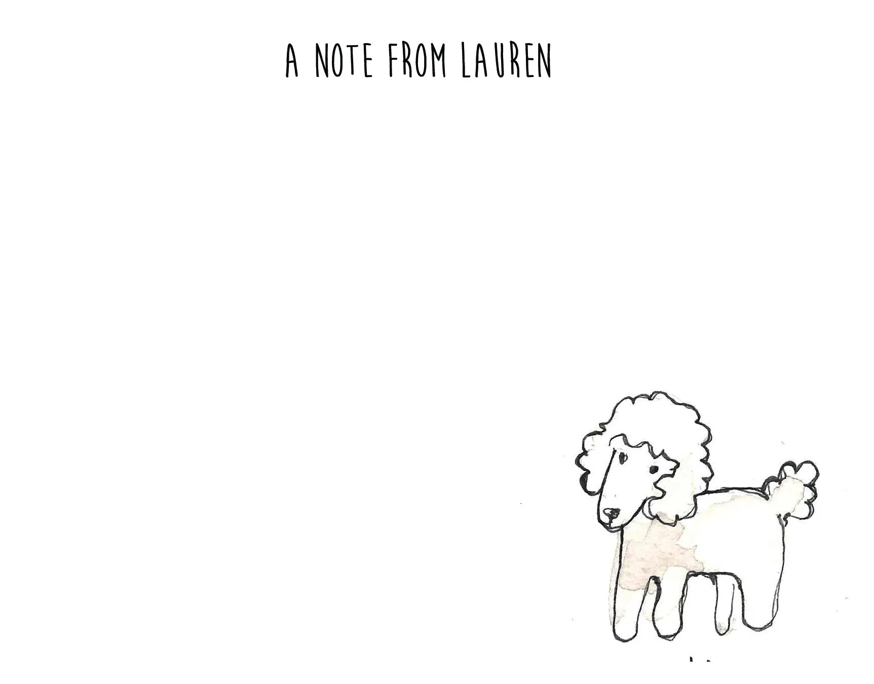 Poodle Dog Personalized Stationery
