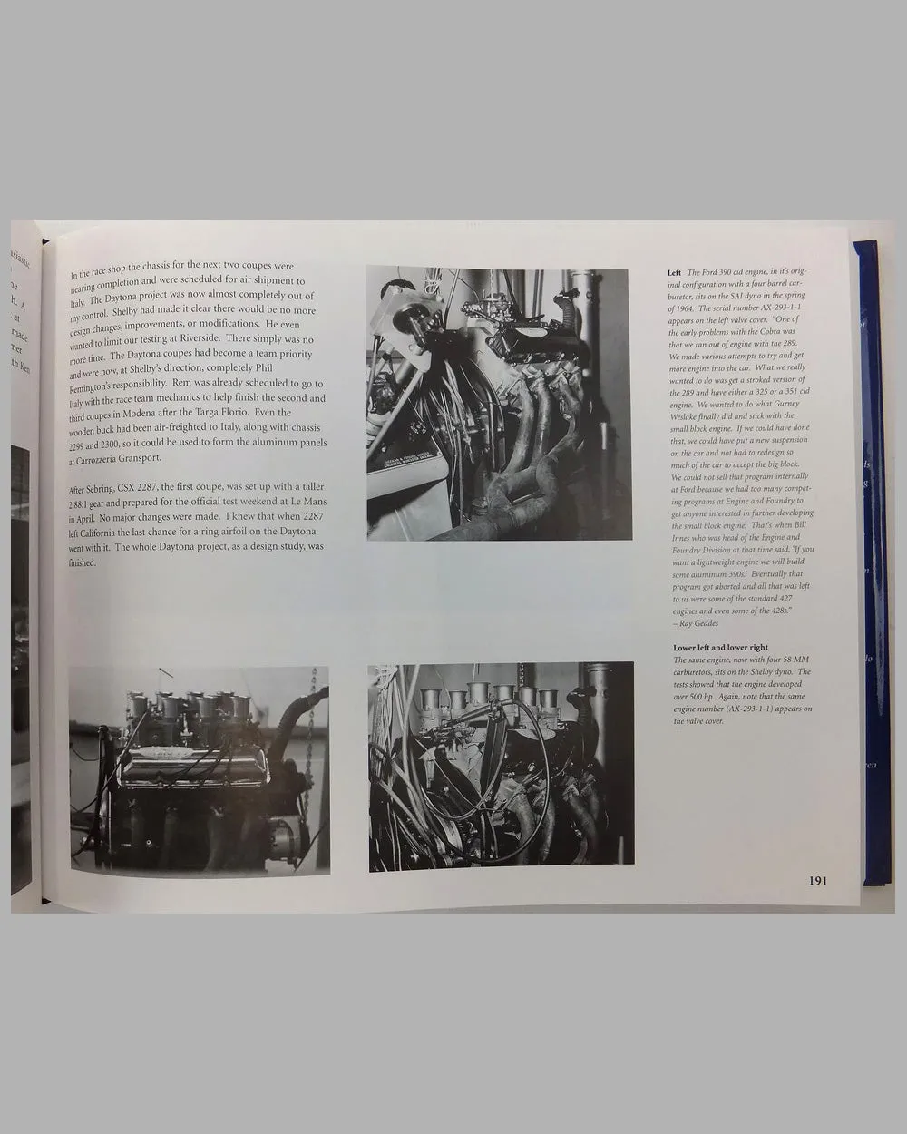 "Daytona Cobra Coupes" book by Peter Brock, Dave Friedman & George Stauffer - Carroll Shelby's 1965 World Champions"