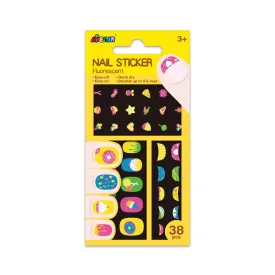 Small Nail Stickers - Cookie - Fluorescence (38 pcs)