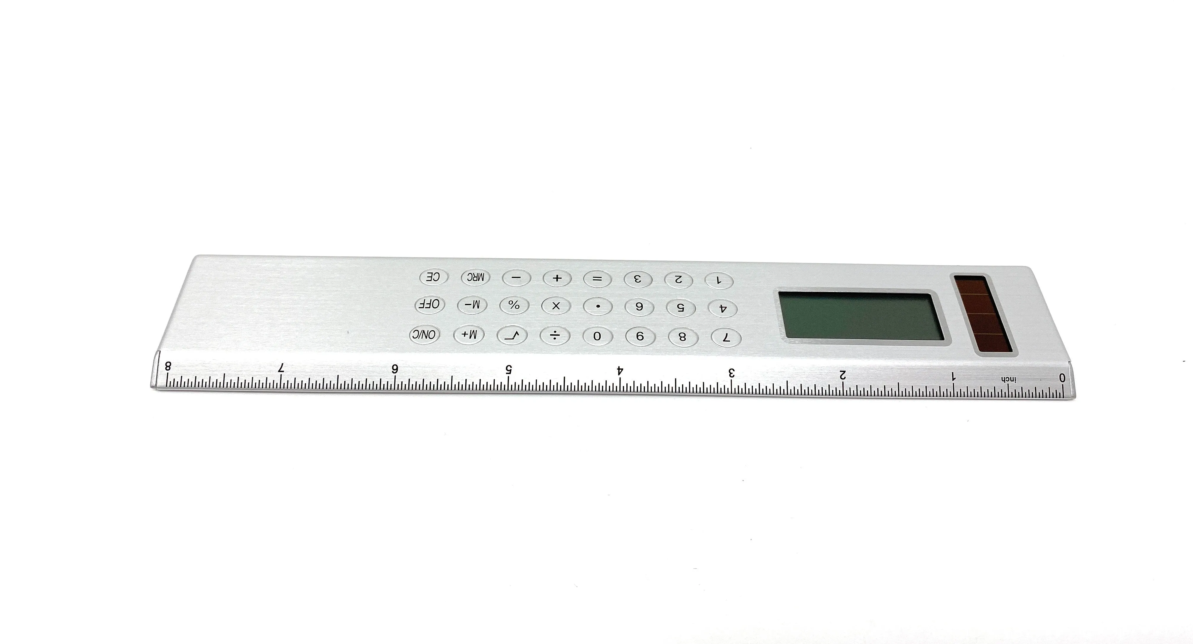 Solar Powered Calculator and 8 inch Ruler