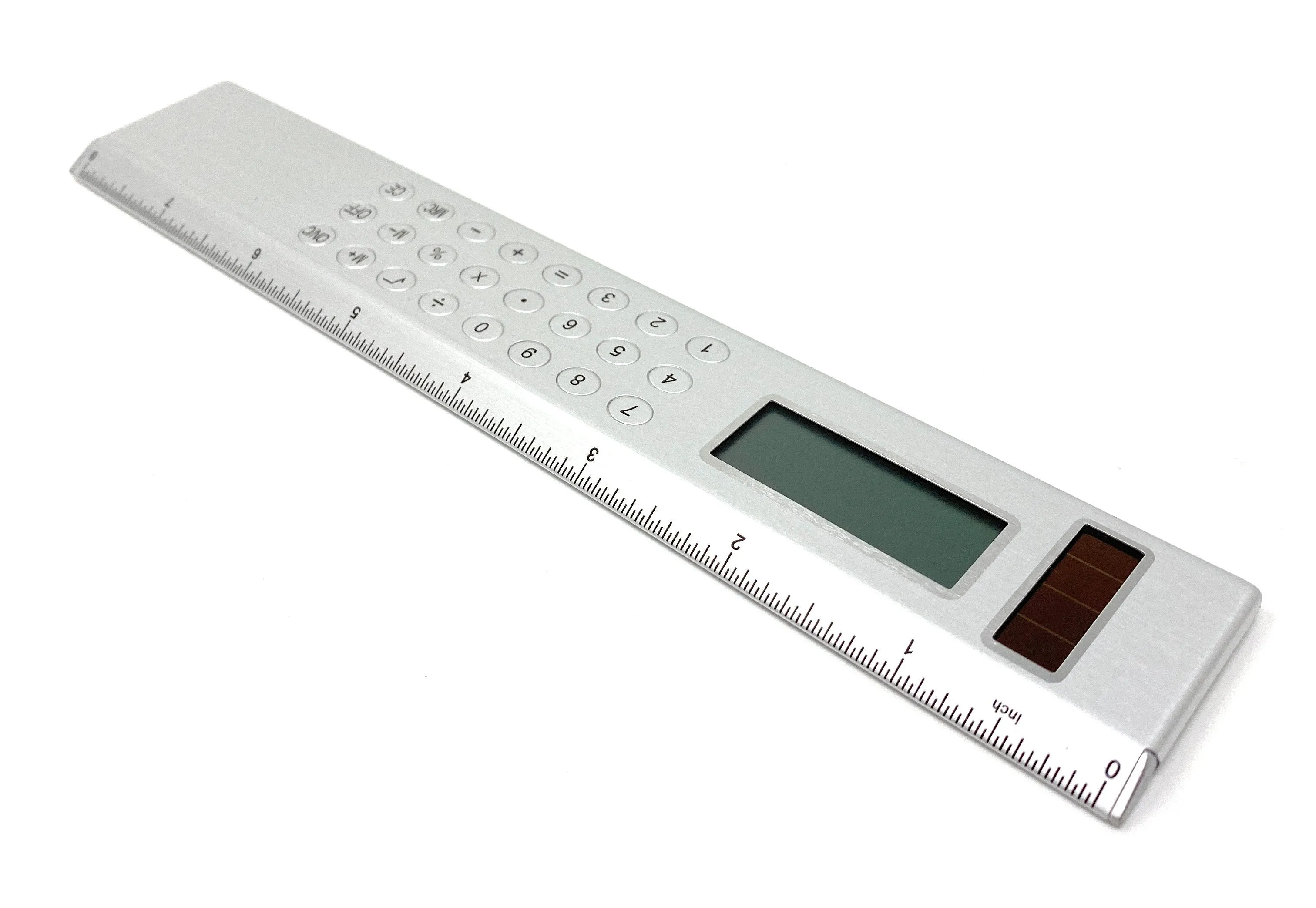 Solar Powered Calculator and 8 inch Ruler