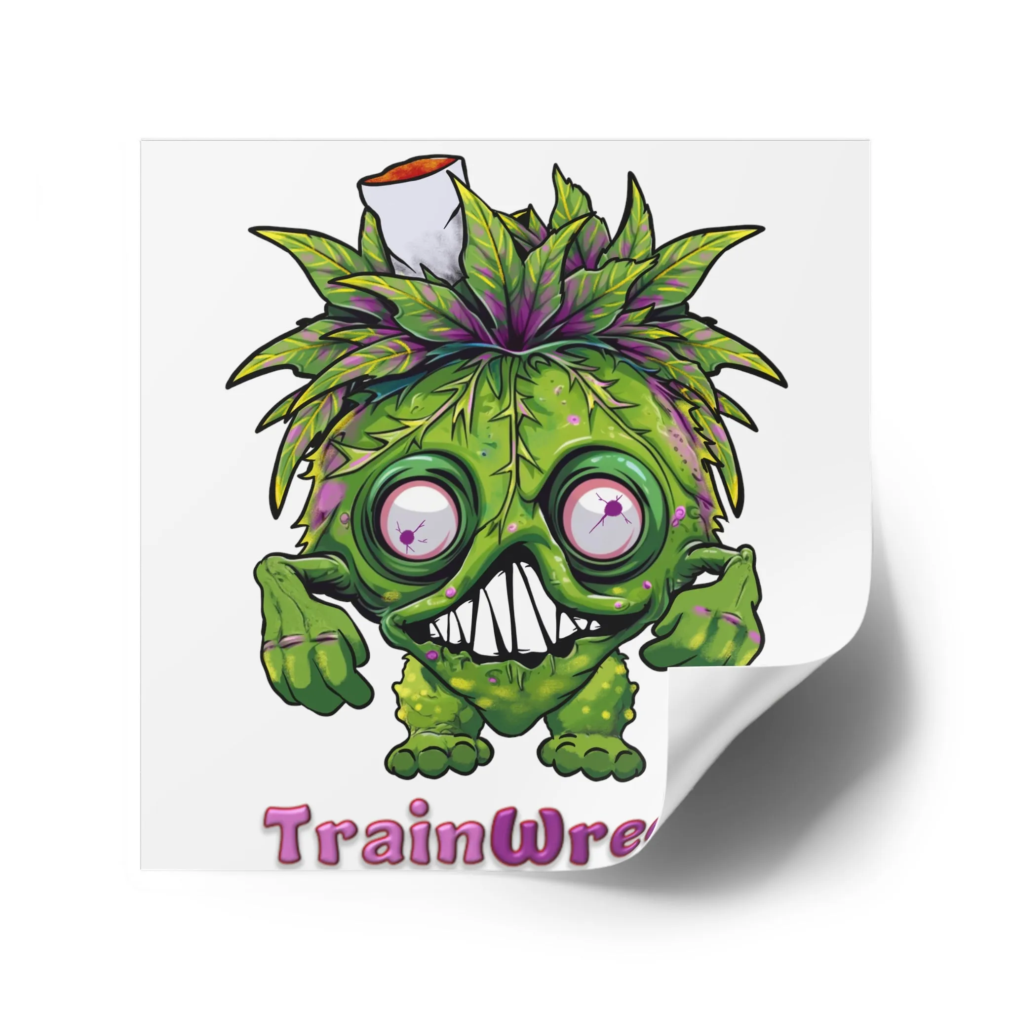 Square Stickers Alpha H2H TrainWreck