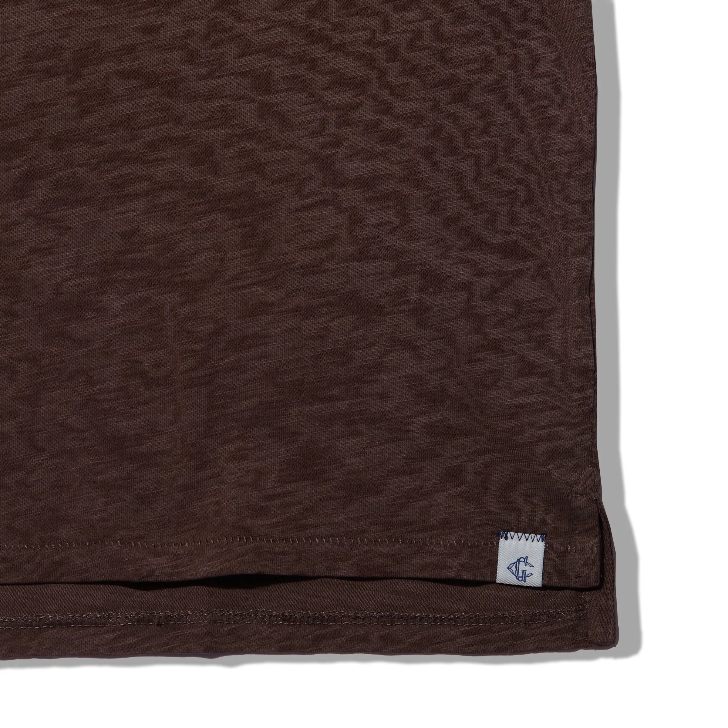 Sunwashed 2 Button Polo - Dark Earth