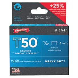 T50 Type Staples, 1/2 in L x 3/8 in W