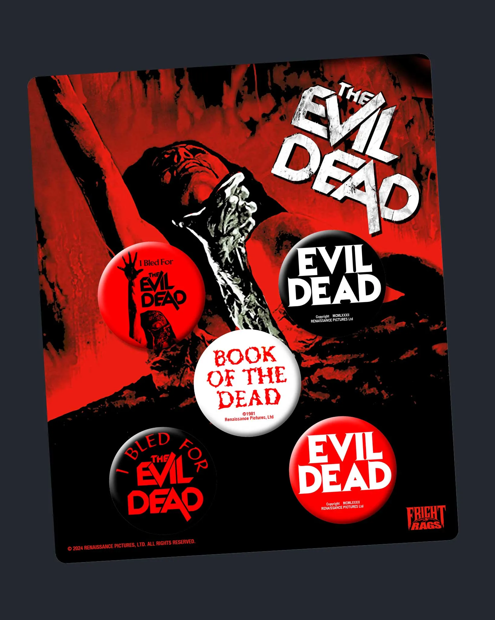 The Evil Dead Button Set