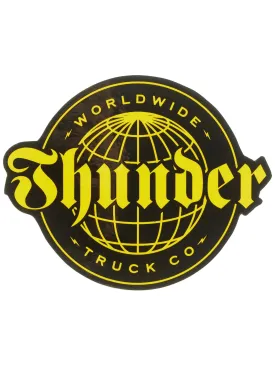 Thunder World Wide Sticker Yellow