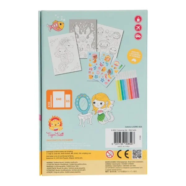 Tiger Tribe TT6-0241 Colouring Set - Mermaids