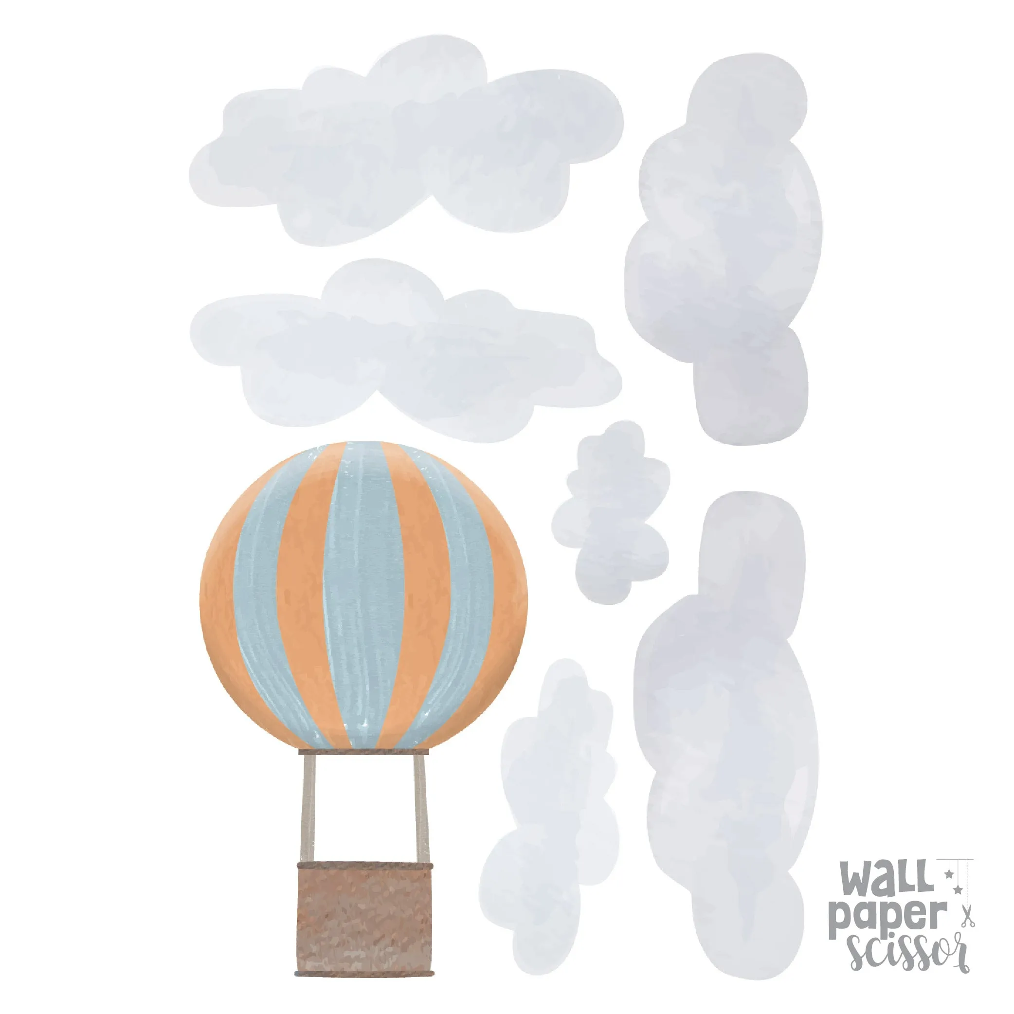 Watercolour Air Traffic Wall Stickers