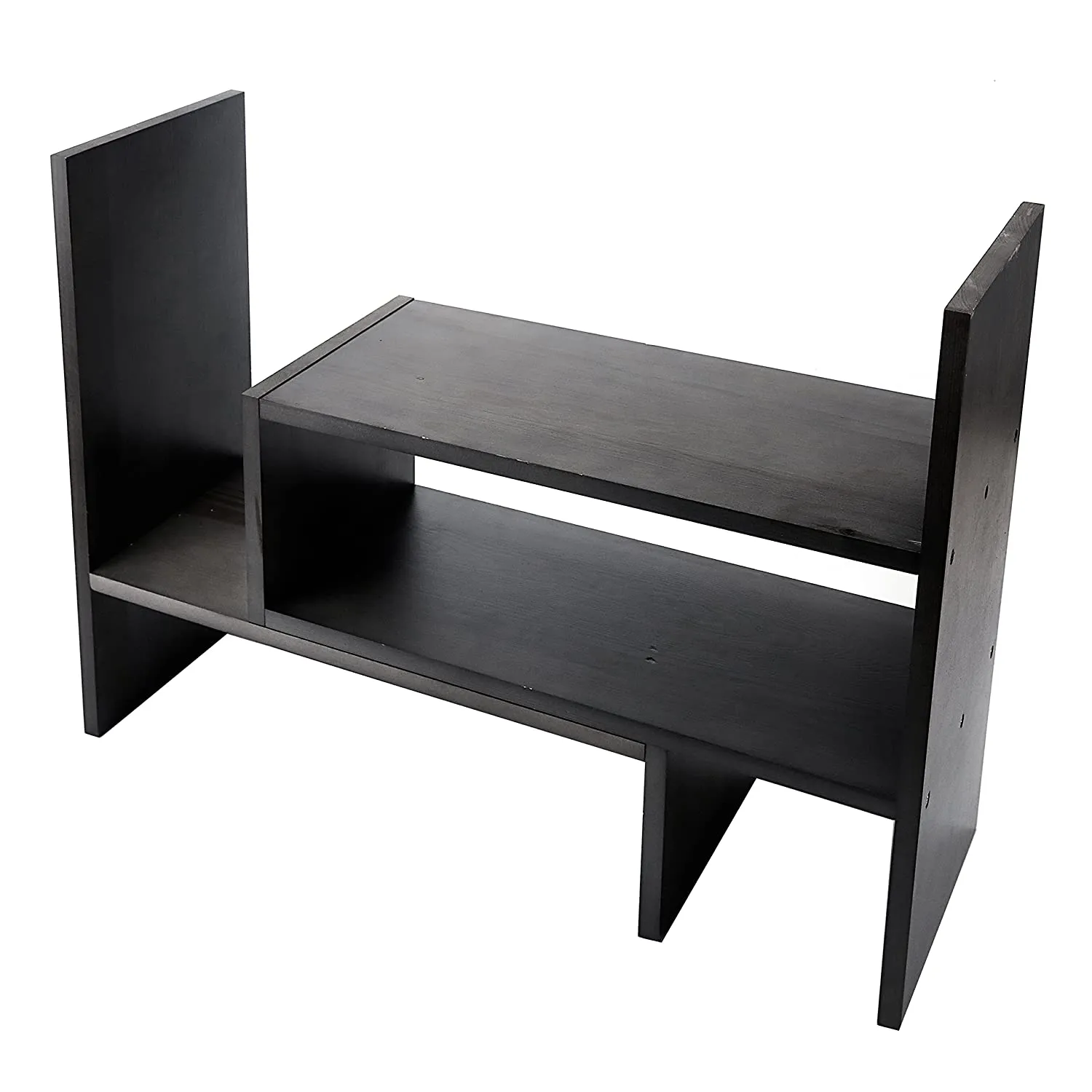 White Whale Wooden Desktop Storage Organizer Display Shelf Rack, Counter Top Bookcase